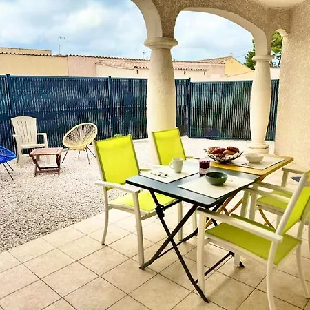 Daire T3 En 3 Etoiles De Plain-pied, Climatise, Terrasse, Jardinet Et Parking, Tres Calme Pomérols
